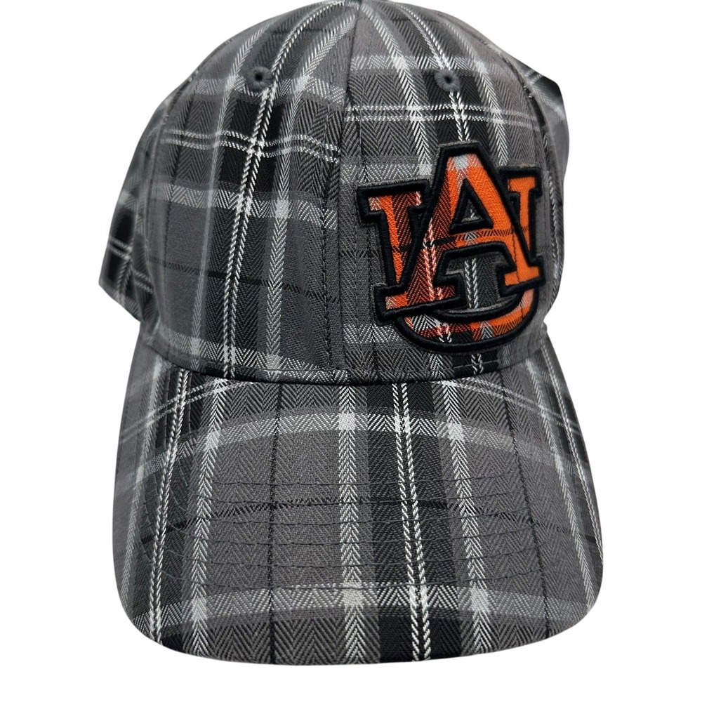 Auburn‎ Tigers Hat Mens OSFM Gray Plaid NCAA Adjustable Baseball Cap Preppy
